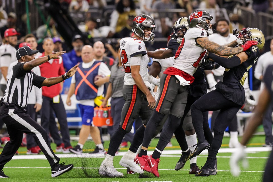 Evans has a long-running beef with the Saints