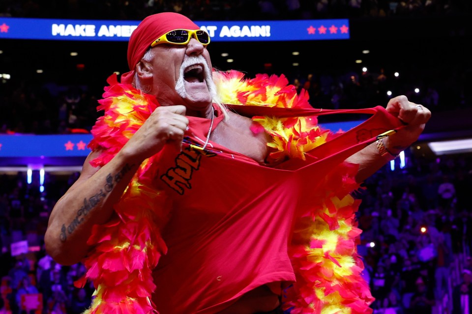 Hogan appeared at Trump's Madison Square Garden rally on Sunday