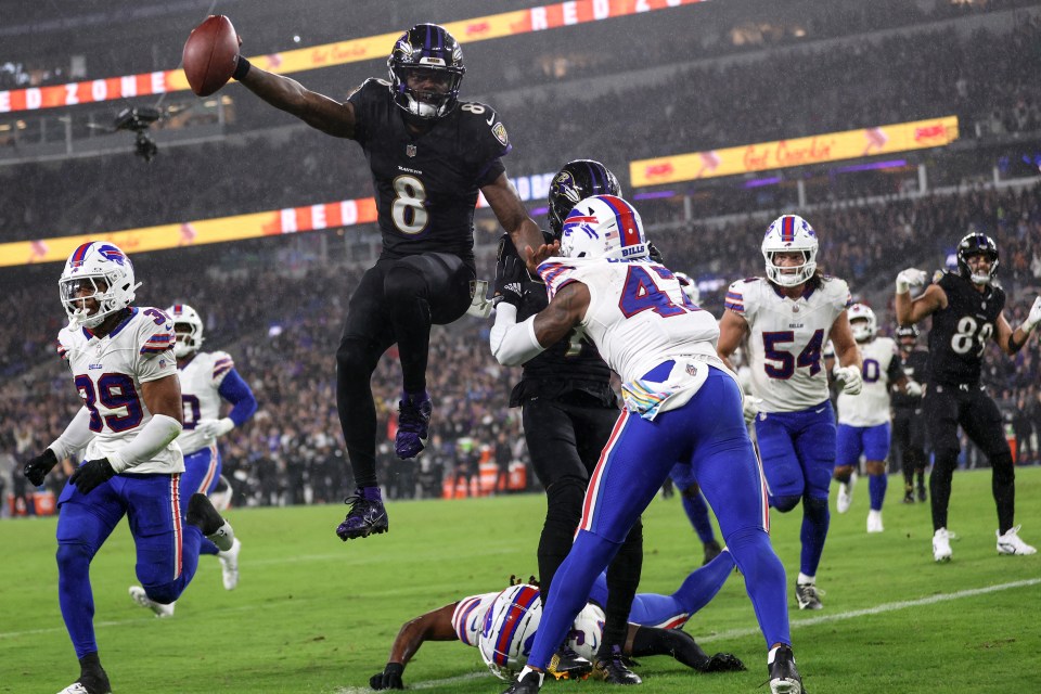 Jackson is in the running to win MVP alongside Allen, Burrow and Barkley