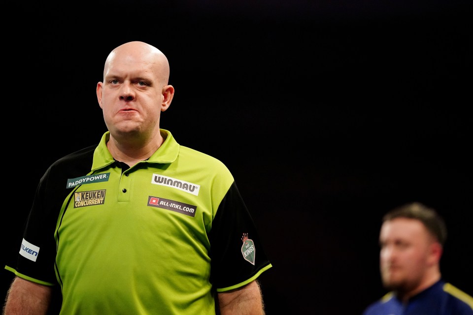 Van Gerwen was frustrated after losing his record, but had a positive tournament