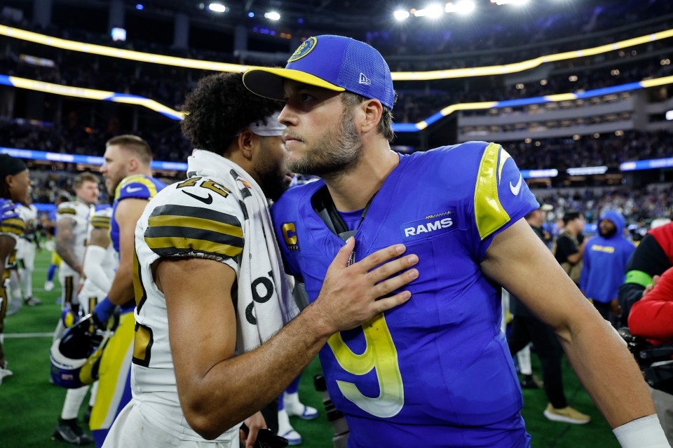 Stafford (right) won a Super Bowl with the Rams after leaving the Lions in 2021